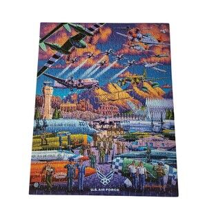 Dowdle Folk Art Collectors Jigsaw Puzzle US Air Force 500 PCS 16 x 20 inches EUC